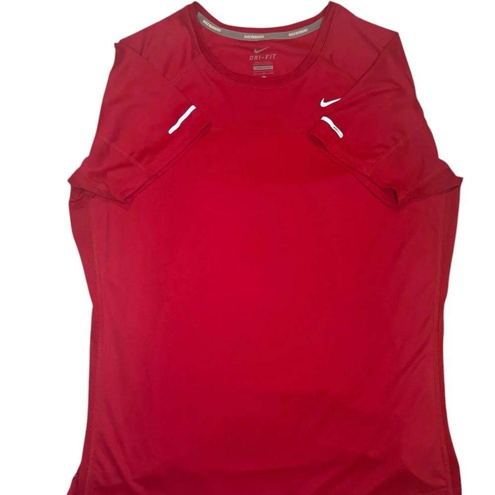 NIKE Red Dri-Fit Running Shirt - Picture 2 of 8